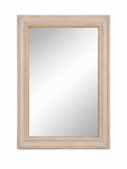 Specchio con cornice effetto legno sbiancato - 50x70 cm